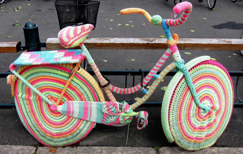 "Yarn Bombing: Unleashing Colorful Creativity on Urban Spaces"
